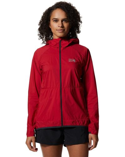 Mountain Hardwear Kor Airshell Wind Hooded Jacket - Red