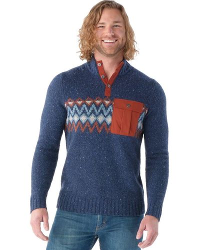 Smartwool Heavy Henley Sweater - Blue