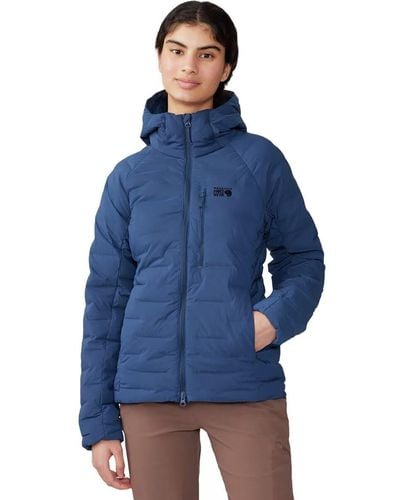 Mountain Hardwear Stretchdown Hooded Jacket - Blue