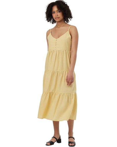 Tentree Hemp Tiered Cami Dress - Yellow