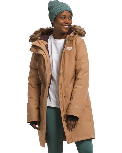 The North Face Arctic Down Parka in Brown | Lyst