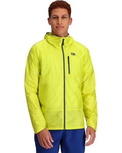 Outdoor Research Helium Wind Hooded Jacket - Yellow
