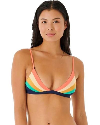 Rip Curl Day Break Multi Fixed Tri Bikini Top - Green