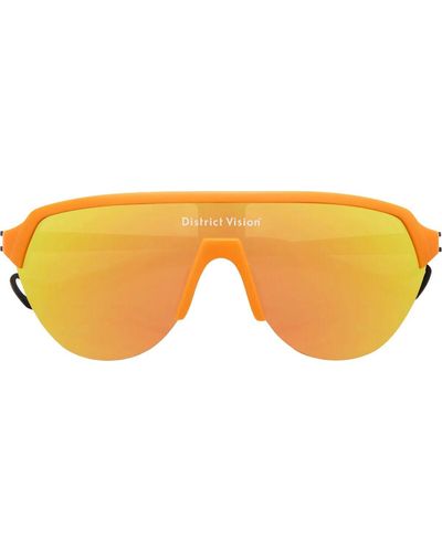 District Vision Nagata Speed Blade Sunglasses Infrared/D+ Fire Mirror - Multicolor