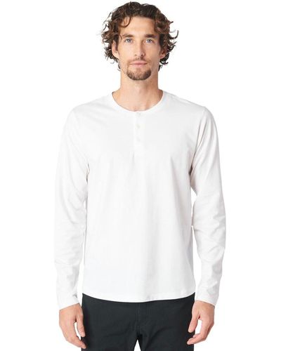 Western Rise X Cotton Long-Sleeve Henley - White