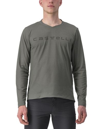 Castelli Trail Tech 2 Long-Sleeve T-Shirt - Gray