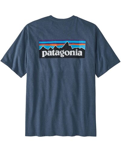 Patagonia P-6 Logo Short-Sleeve Responsibili-T-Shirt - Blue
