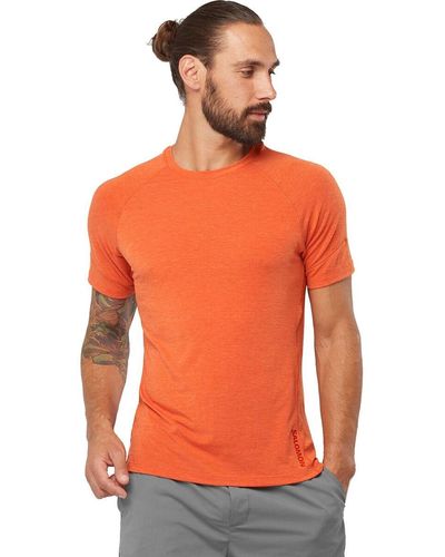 Salomon Runlife Short-sleeve Shirt - Orange