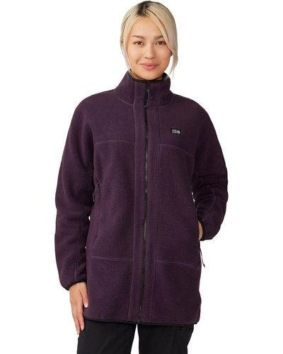 Mountain Hardwear Hicamp Fleece Long Full-Zip Jacket - Purple