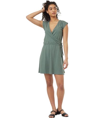 Tentree Knit Wrap Dress - Green