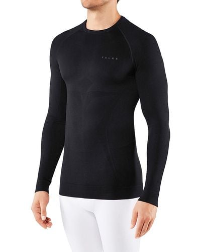 FALKE Midweight Long-Sleeve Shirt - Black