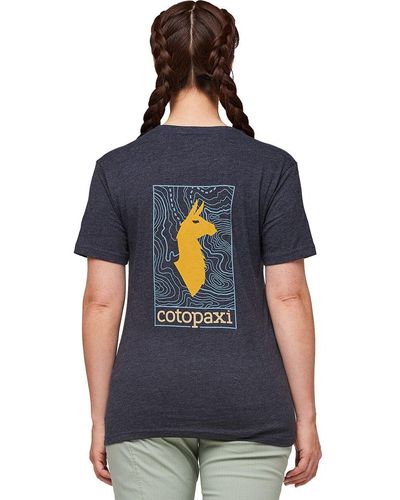 COTOPAXI Llama Map Organic T-Shirt - Blue