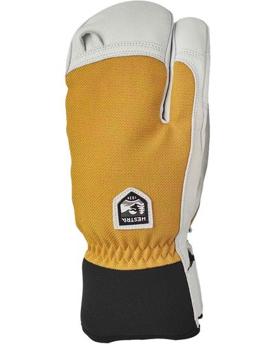 Hestra Army Leather Patrol 3-finger Glove - Yellow