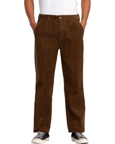 RVCA Curren Cord Chino 28in Pant - Brown