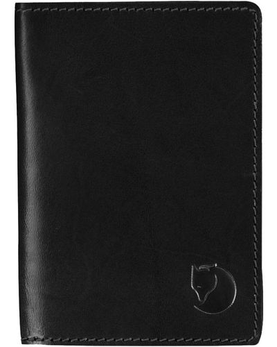 Fjallraven Leather Passport Cover - Black