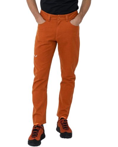 Salewa Fanes Hemp Pants - Orange