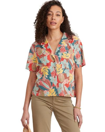 Marine Layer Lucy Button-Up Shirt - Red