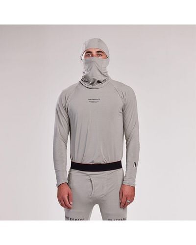 White/space Graphene Midweight Baselayer Top - Gray