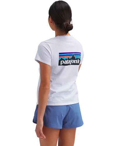 Patagonia P-6 Logo Crew T-Shirt - White
