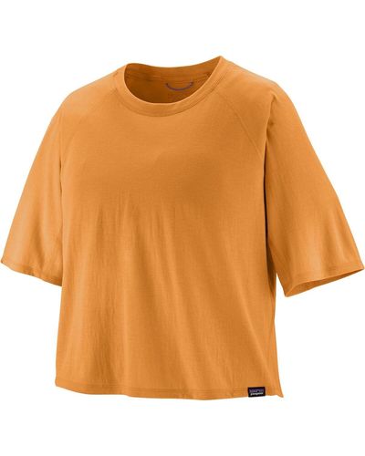Patagonia Short-sleeve Cap Cool Trail Cropped Shirt - Orange