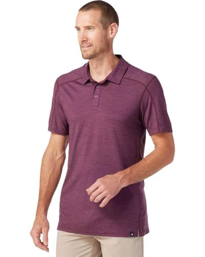 Smartwool Short-Sleeve Polo Shirt - Purple
