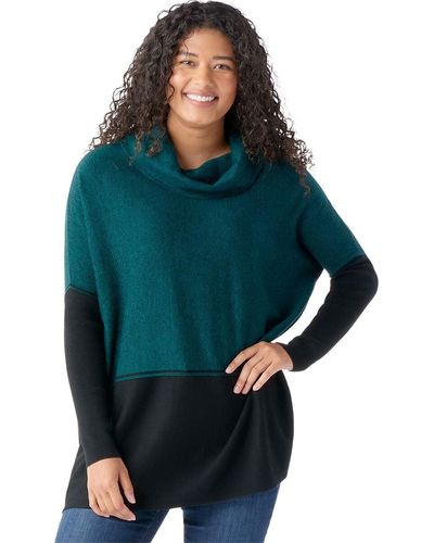 Smartwool Edgewood Poncho Sweater - Green