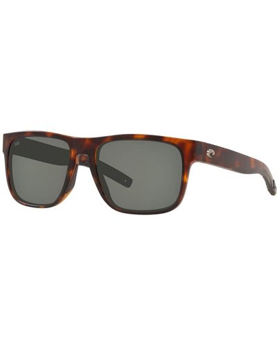 Costa Spearo 580G Polarized Sunglasses Matte Tortoise Frame - Brown