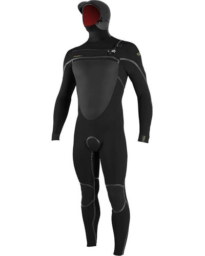O'neill Sportswear Psycho Tech 5.5/4mm Hooded Chest-zip Full Wetsuit - Black