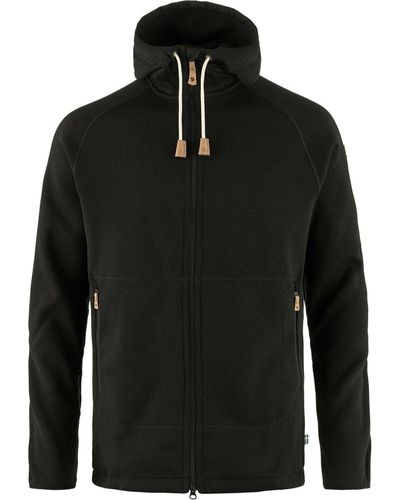 Fjallraven Ovik Fleece Hooded Jacket - Black