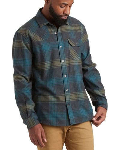 Howler Brothers Harkers Flannel Shirt - Blue