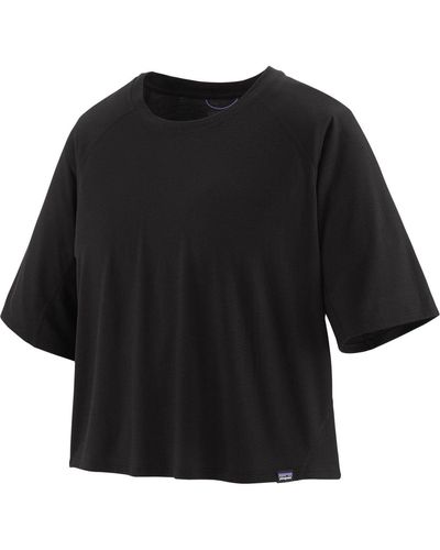 Patagonia Short-sleeve Cap Cool Trail Cropped Shirt - Black