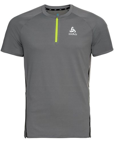 Odlo Axalp Trail 1/2-Zip T-Shirt - Gray