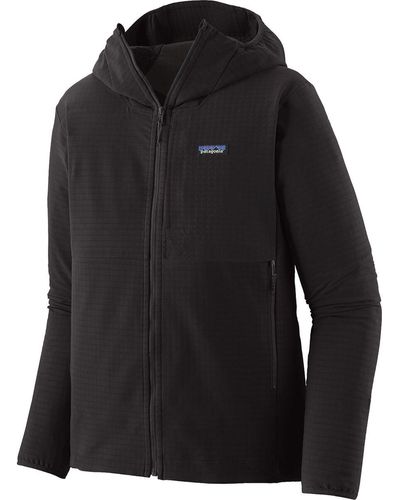 Patagonia R1 Techface Hooded Fleece Jacket - Black