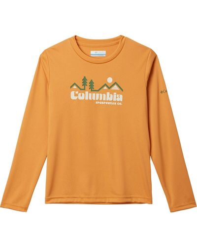 Columbia Grizzly Peak Long-Sleeve Graphic T-Shirt - Orange