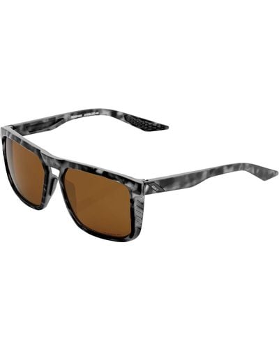 100% Renshaw Polarized Sunglasses Matte Havana - Brown