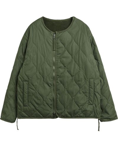 Taion Military Reversible Crew Neck Down Jacket - Green
