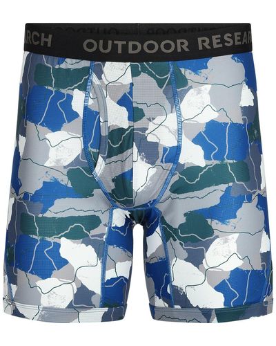 Outdoor Research Echo Printed Boxer Briefs - Blue