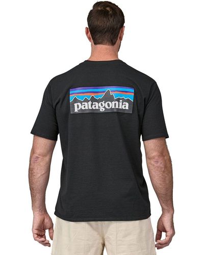 Patagonia P-6 Logo Short-Sleeve Responsibili-T-Shirt - Black