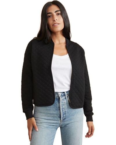 Marine Layer Corbet Quilted Bomber - Black