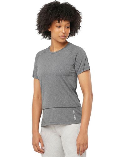 Salomon Cross Run Short-sleeve T-shirt - Gray