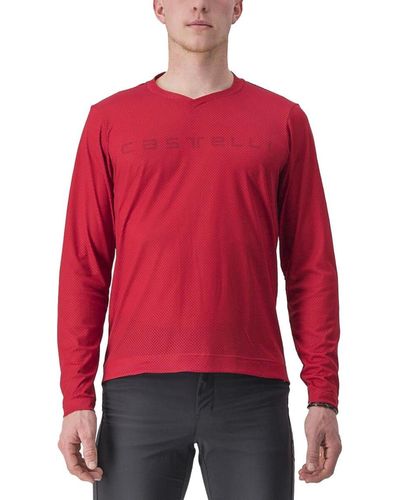 Castelli Trail Tech 2 Long-Sleeve T-Shirt - Red