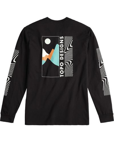 Topo Mountain Waves Sweater - Black