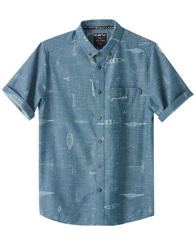 Kavu Juan Short-Sleeve Shirt - Blue