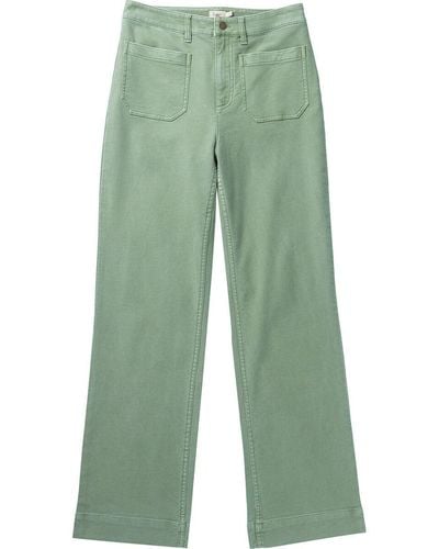 Faherty Stretch Terry Wide Leg Pant - Green