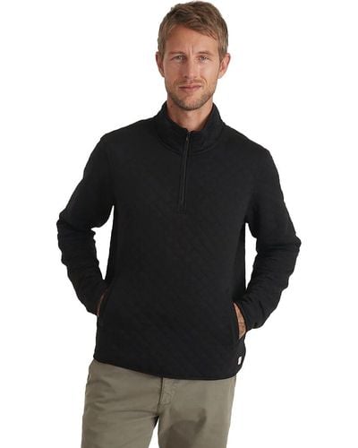Marine Layer Corbet Quilted Pullover - Black