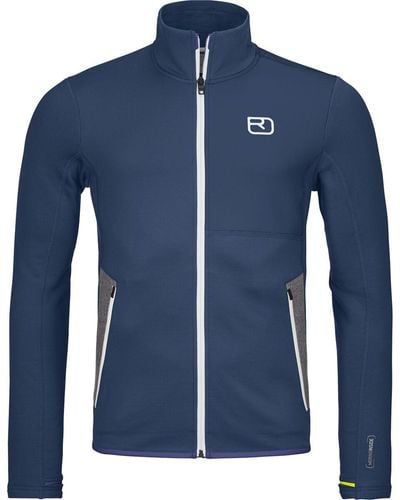 Ortovox Fleece Grid Jacket - Blue