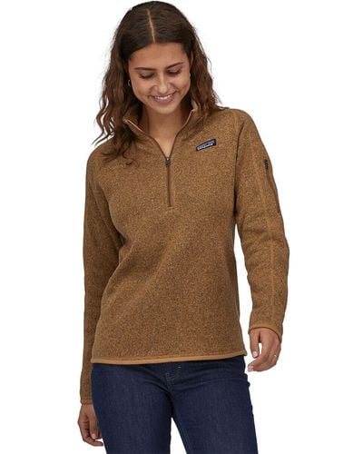 Patagonia Better Sweater 1/4-Zip Fleece Jacket - Brown