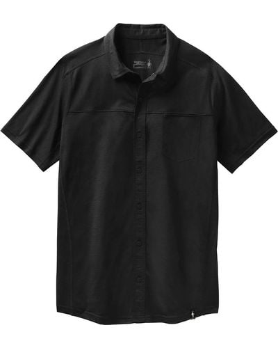 Smartwool Merino Sport Short-sleeve Button-up Shirt - Black