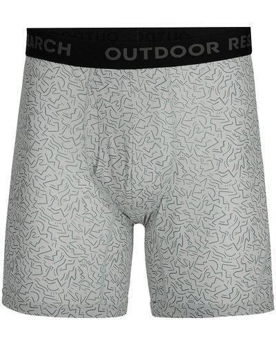 Outdoor Research Echo Printed Boxer Briefs - Gray