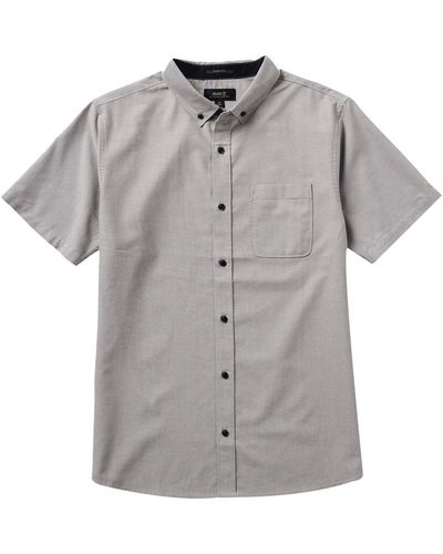 Roark Scholar Oxford Short-Sleeve Woven Shirt - Gray